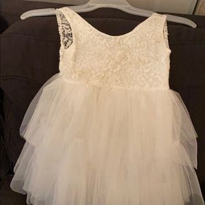 Cream dress, for little girl